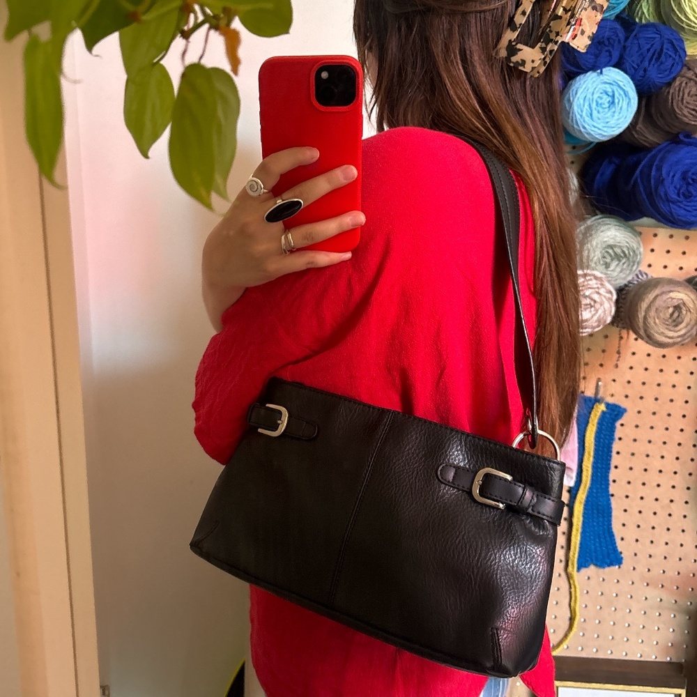 Tommy Black Leather Handbag